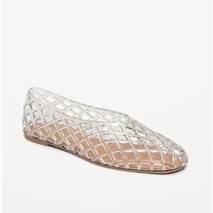 Old Navy Jelly Lattice Flats in Clear